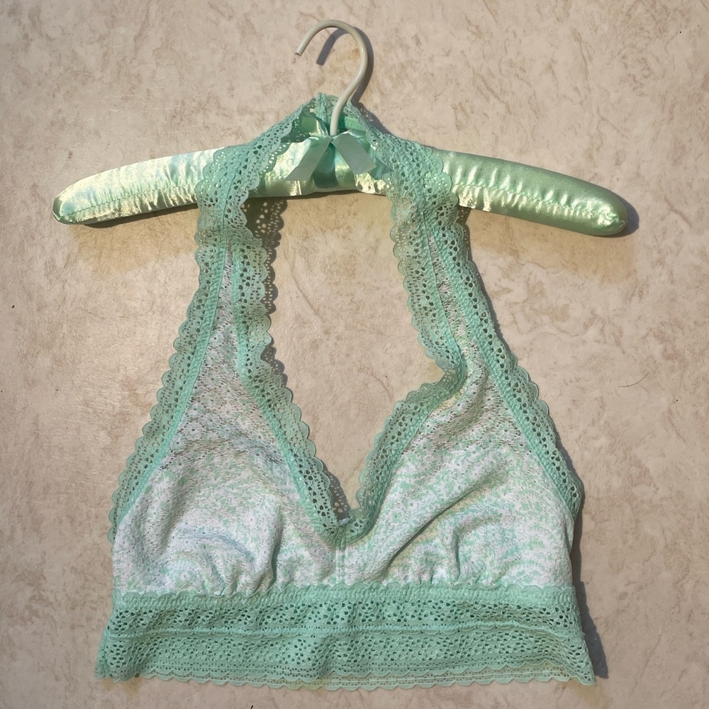 🧚♀️AERIE Mint Lace Bralette Medium - Picture 2 of 6